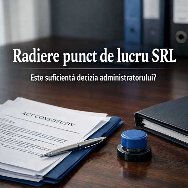 Radiere punct de lucru SRL – este suficienta decizia administratorului